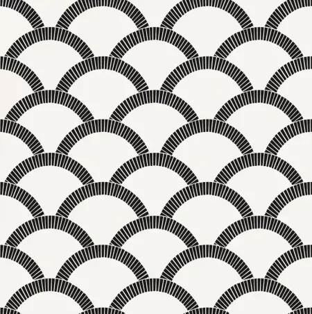 Tempaper Mosaic Scallop Self-Adhesive, Removable Wallpaper, Double Roll