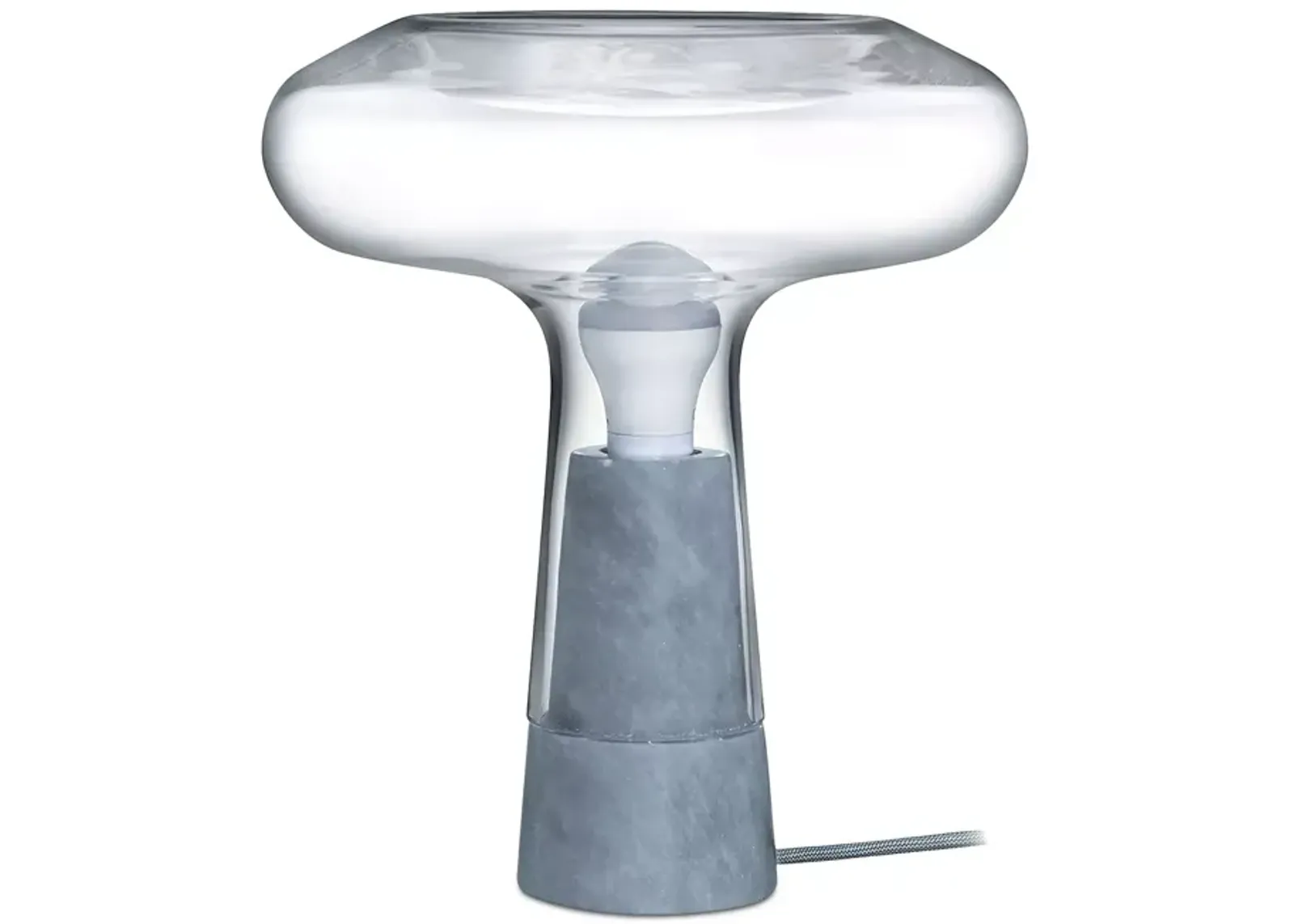 Nude Glass Orion Lamp Top with Marble Base