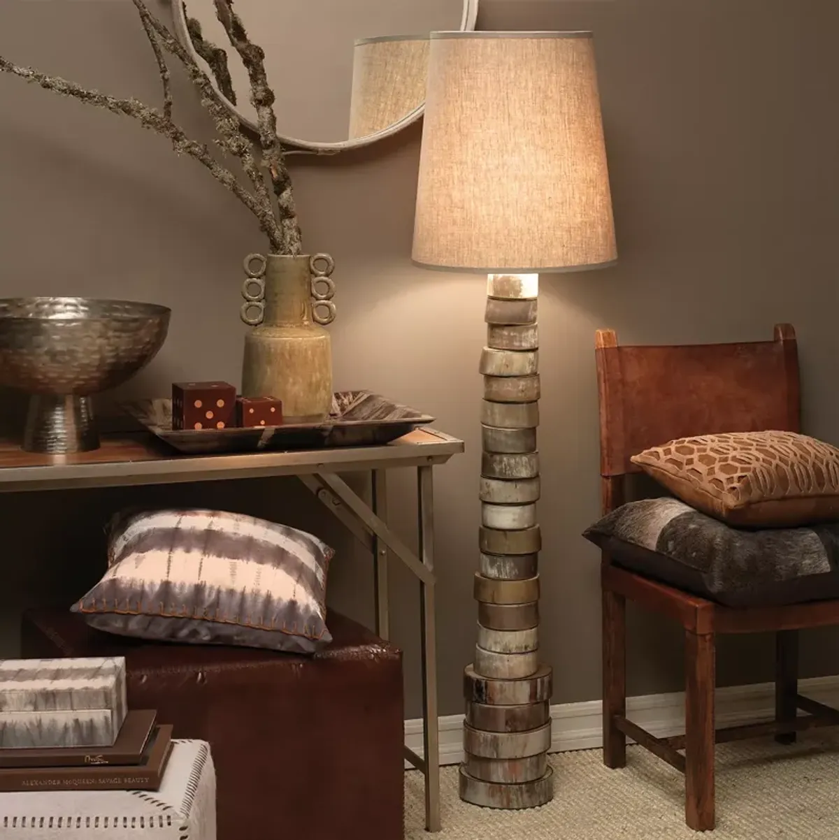 Jamie Young Stacked Horn Floor Lamp