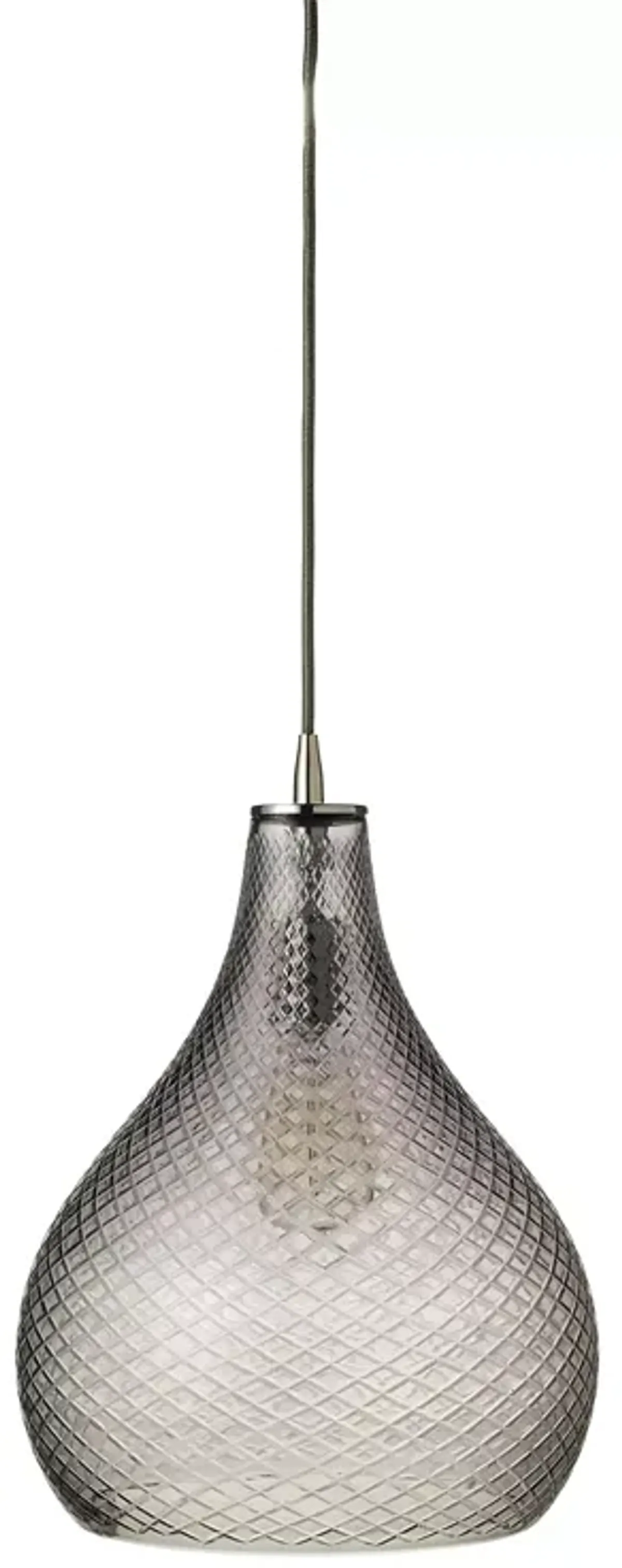 Jamie Young Large Cut Glass Curved Pendant, Clear 