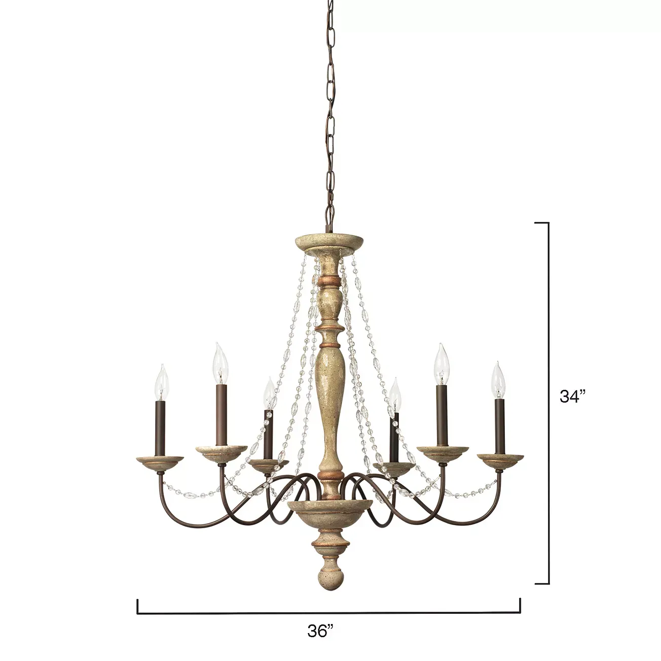 Jamie Young 6 Light Maybel Chandelier