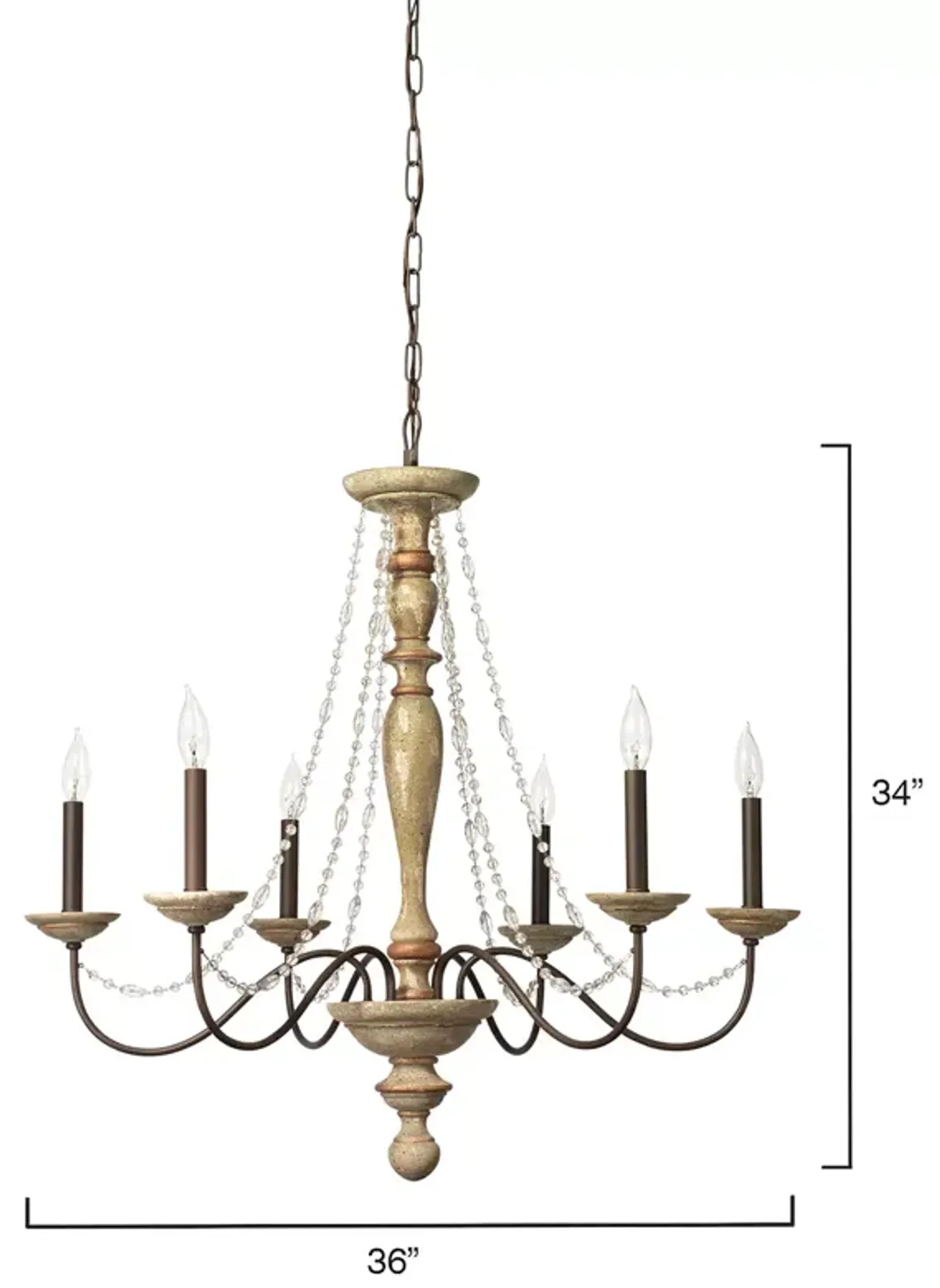 Jamie Young 6 Light Maybel Chandelier