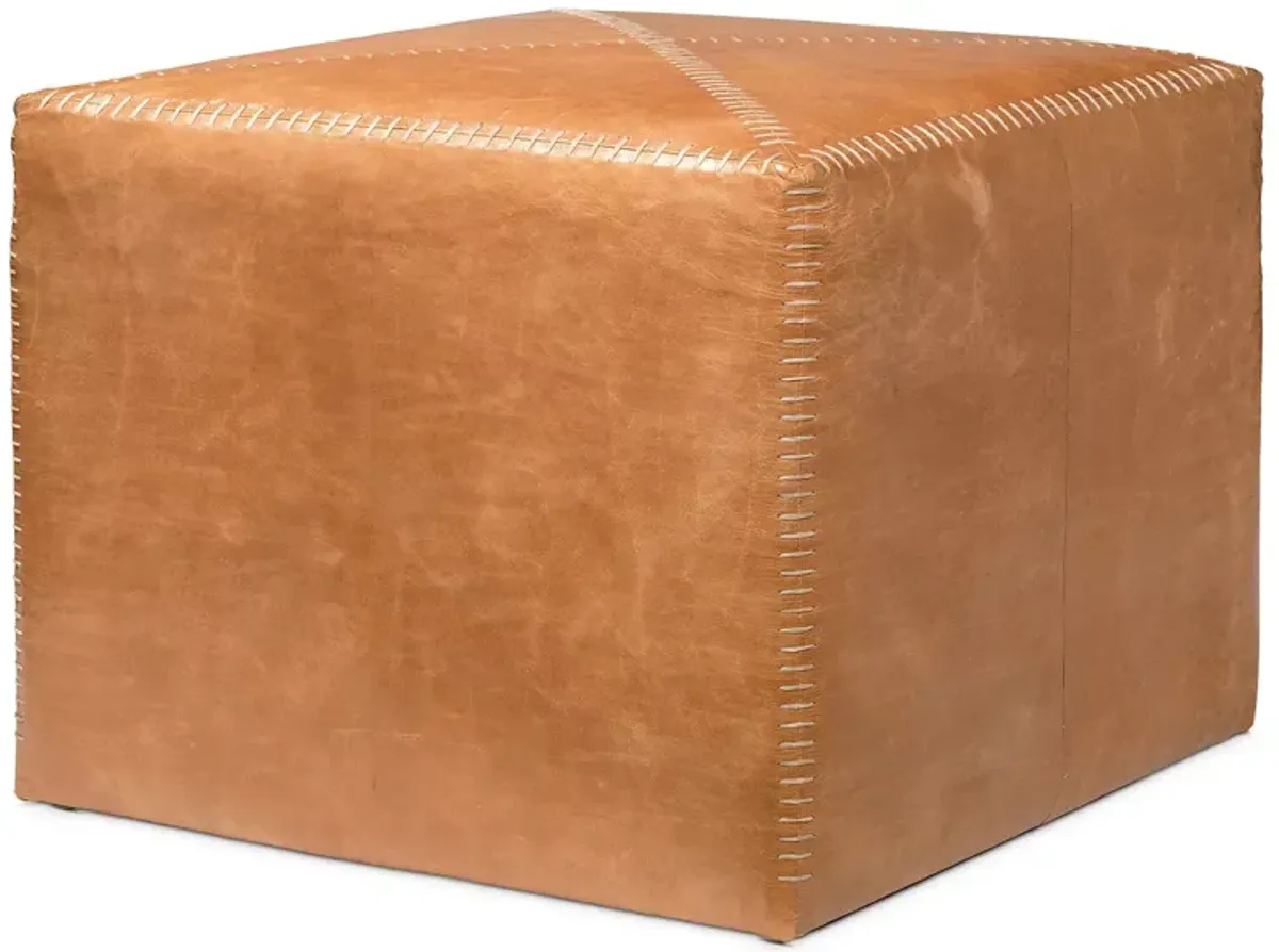 Jamie Young Leather Ottoman