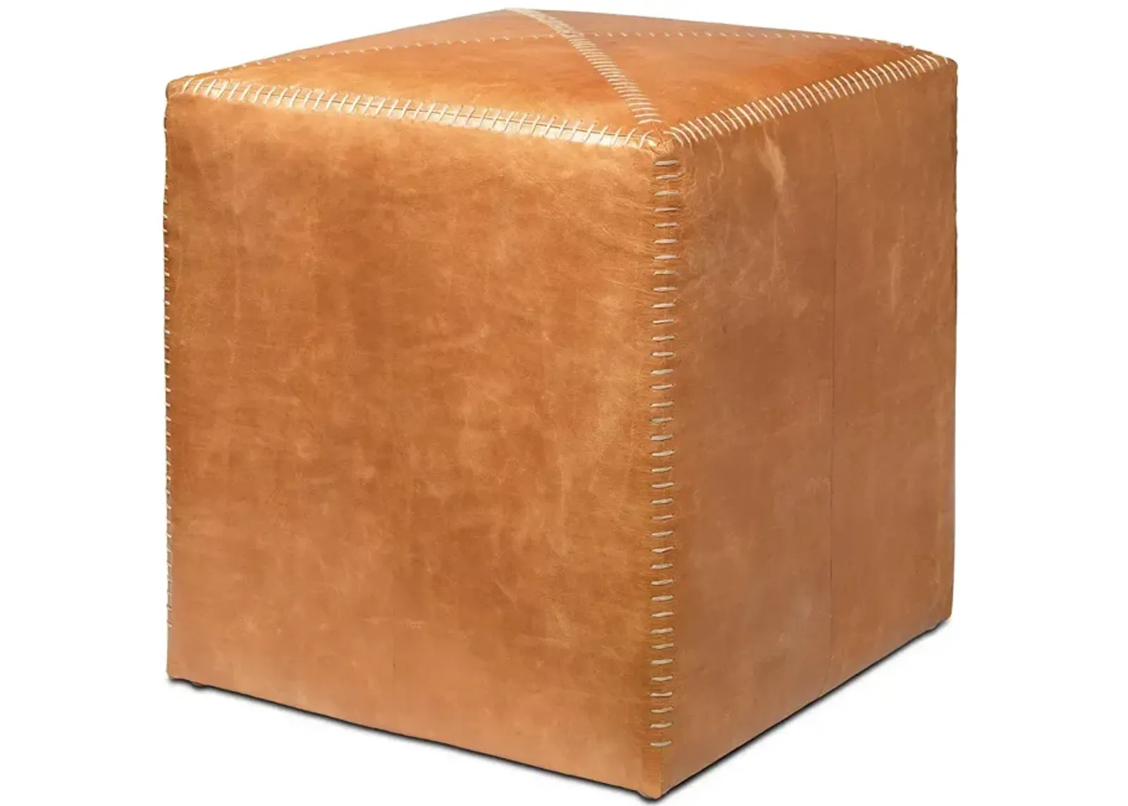 Jamie Young Small Leather Ottoman