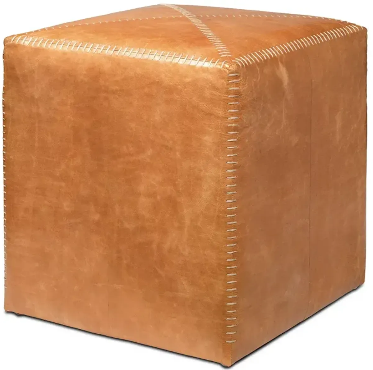 Jamie Young Small Leather Ottoman