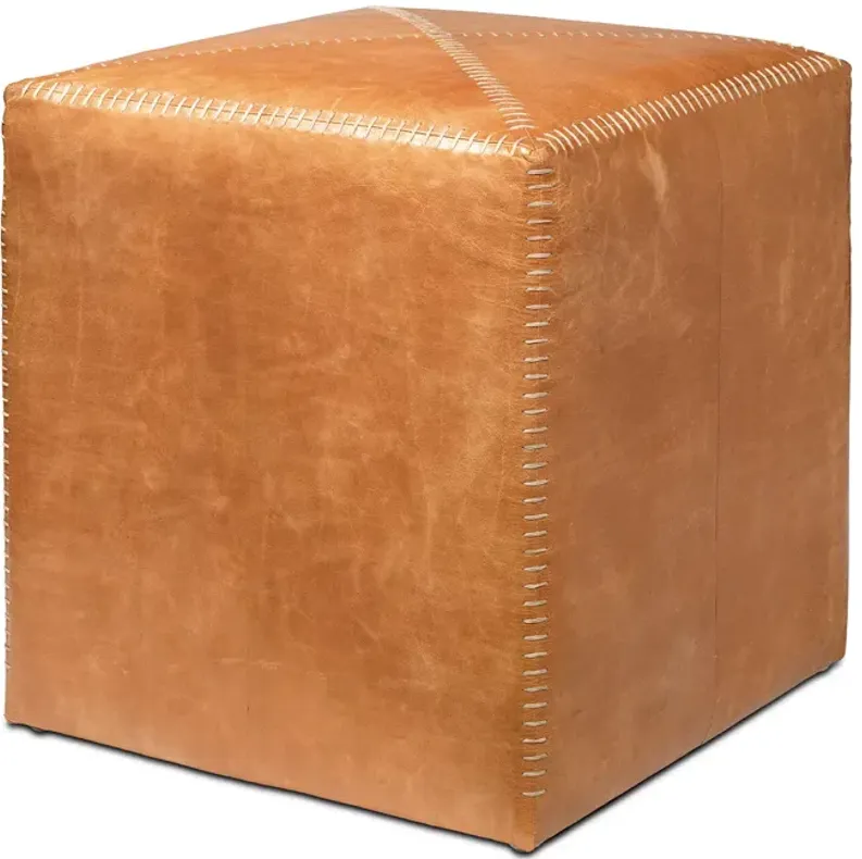 Jamie Young Small Leather Ottoman