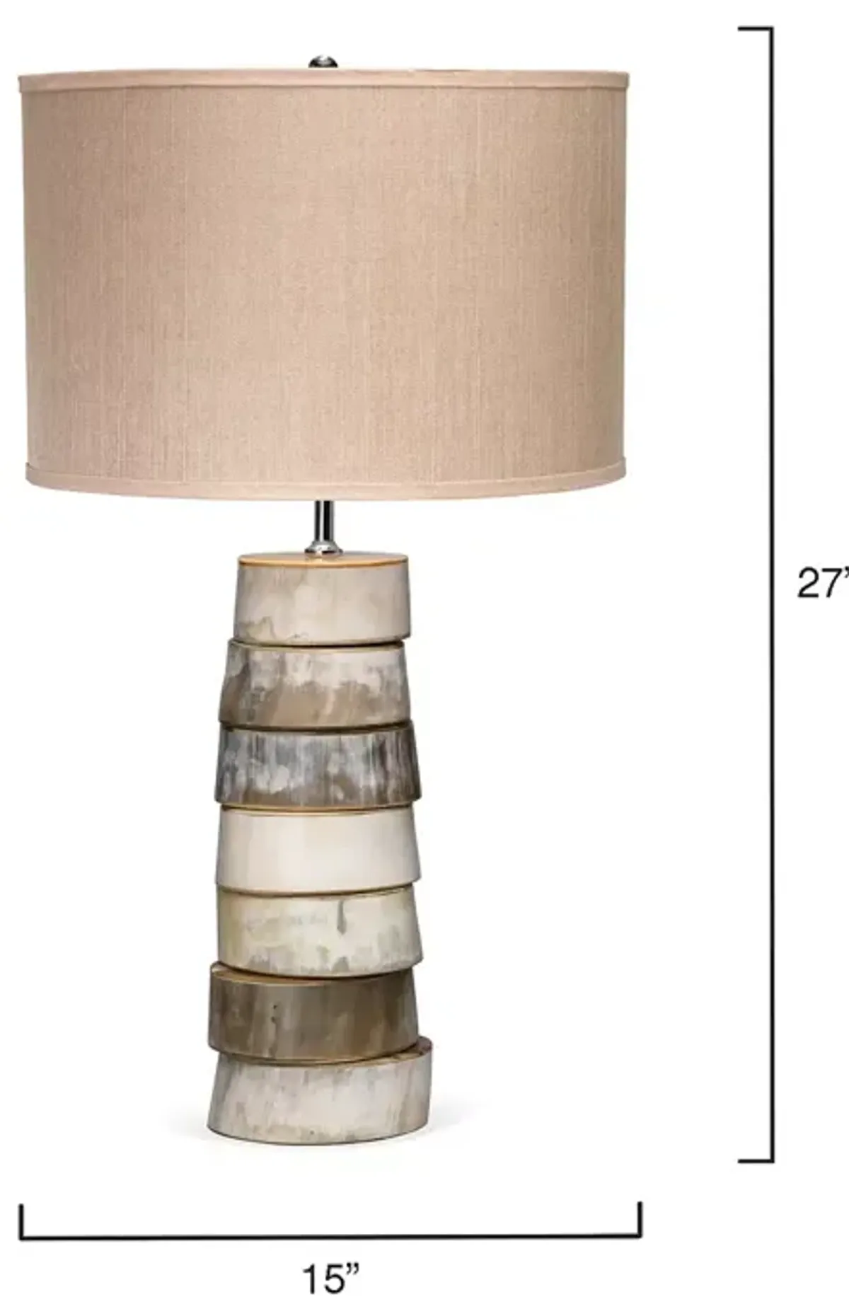 Jamie Young Stacked Horn Table Lamp