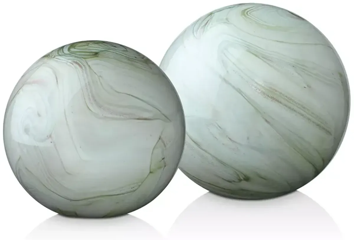 Jamie Young Cosmos Glass Balls, Set of 2