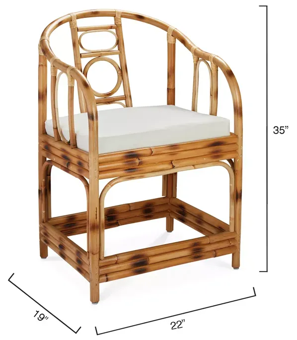 Jamie Young Malacca Round Back Arm Chair