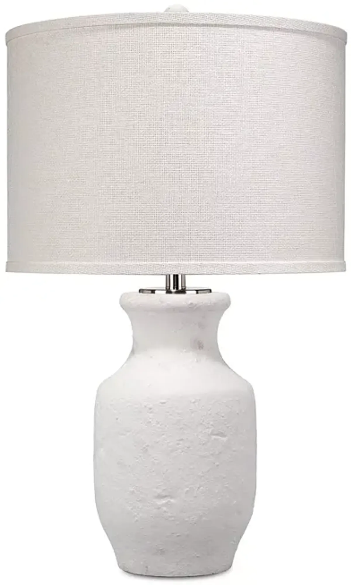 Jamie Young Gilbert Table Lamp in Textured Matte White Cement