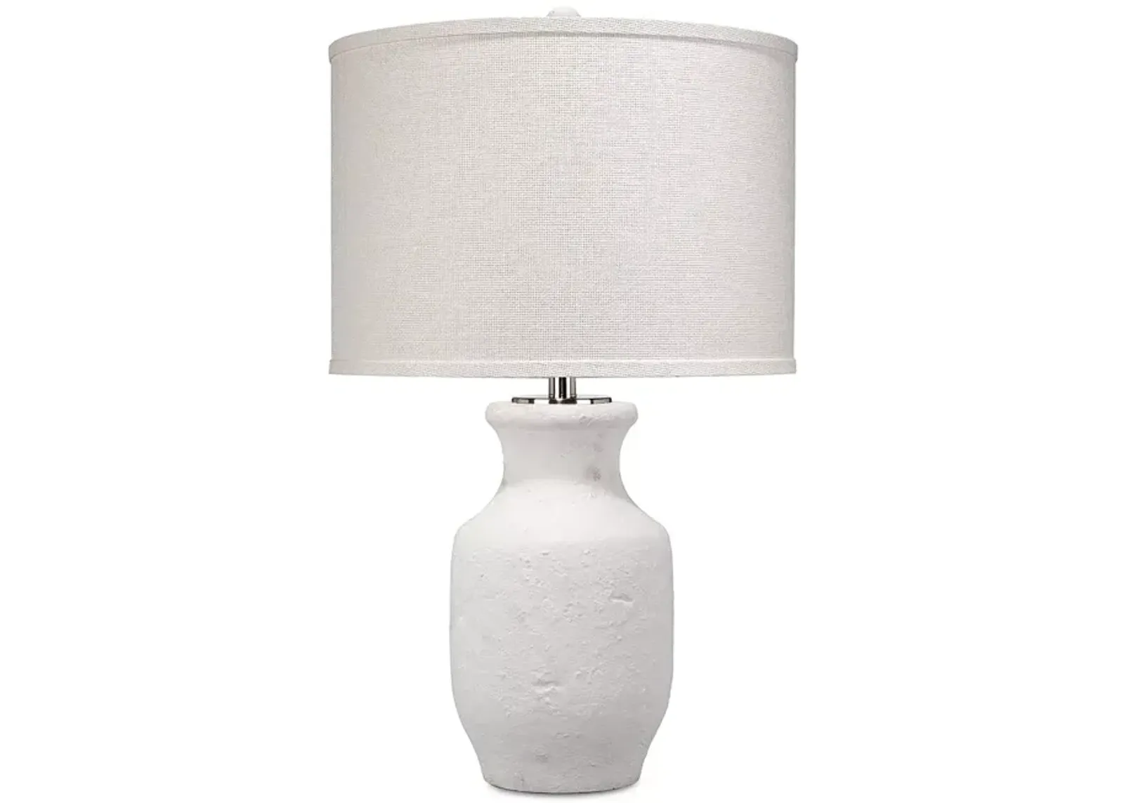 Jamie Young Gilbert Table Lamp in Textured Matte White Cement