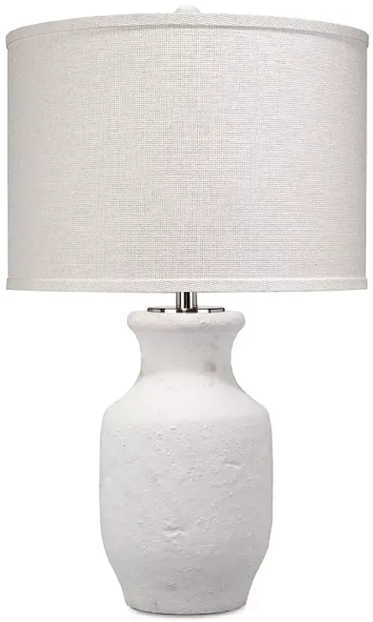 Jamie Young Gilbert Table Lamp in Textured Matte White Cement