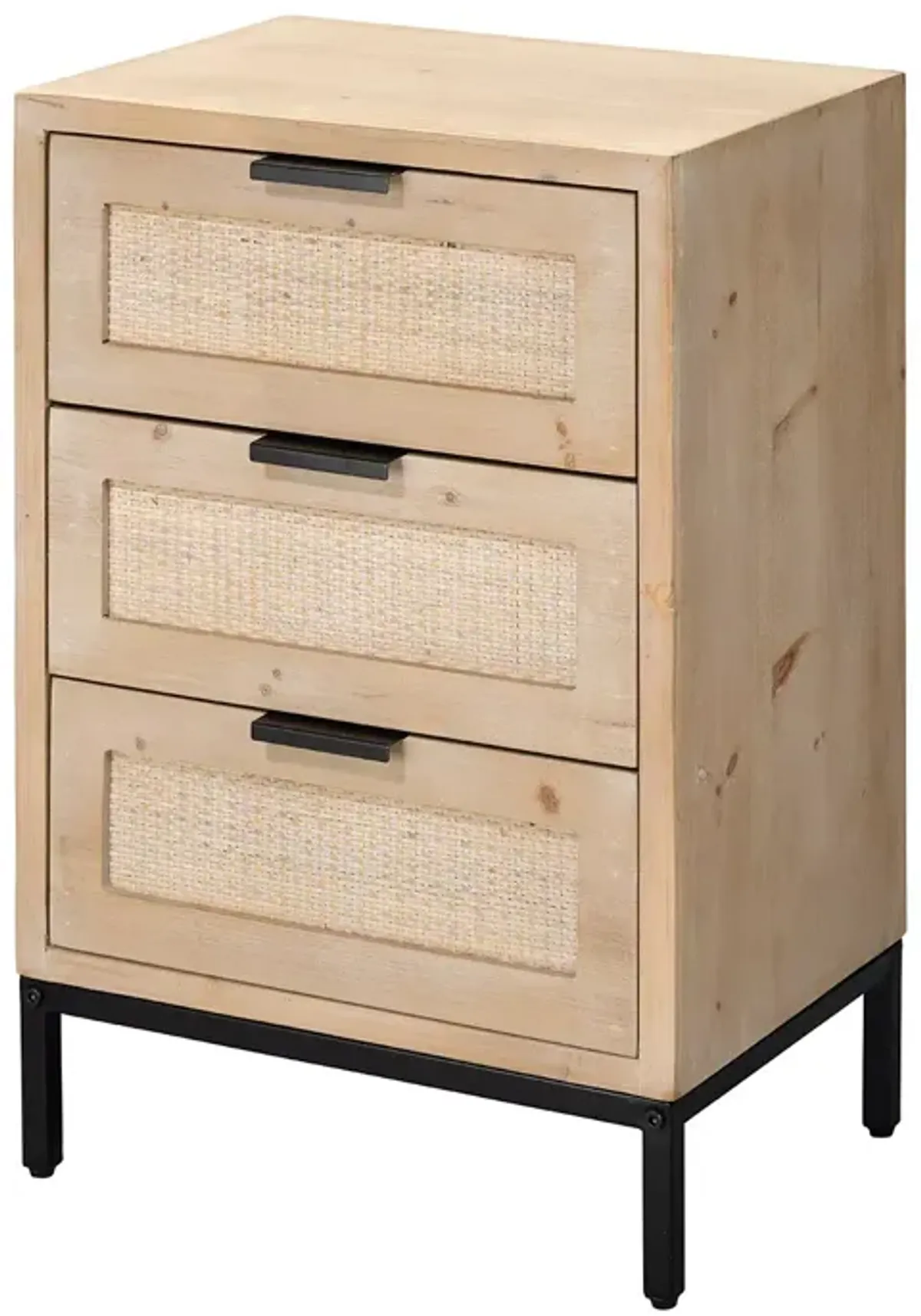 Bloomingdale's Reed Three Drawer Side Table  