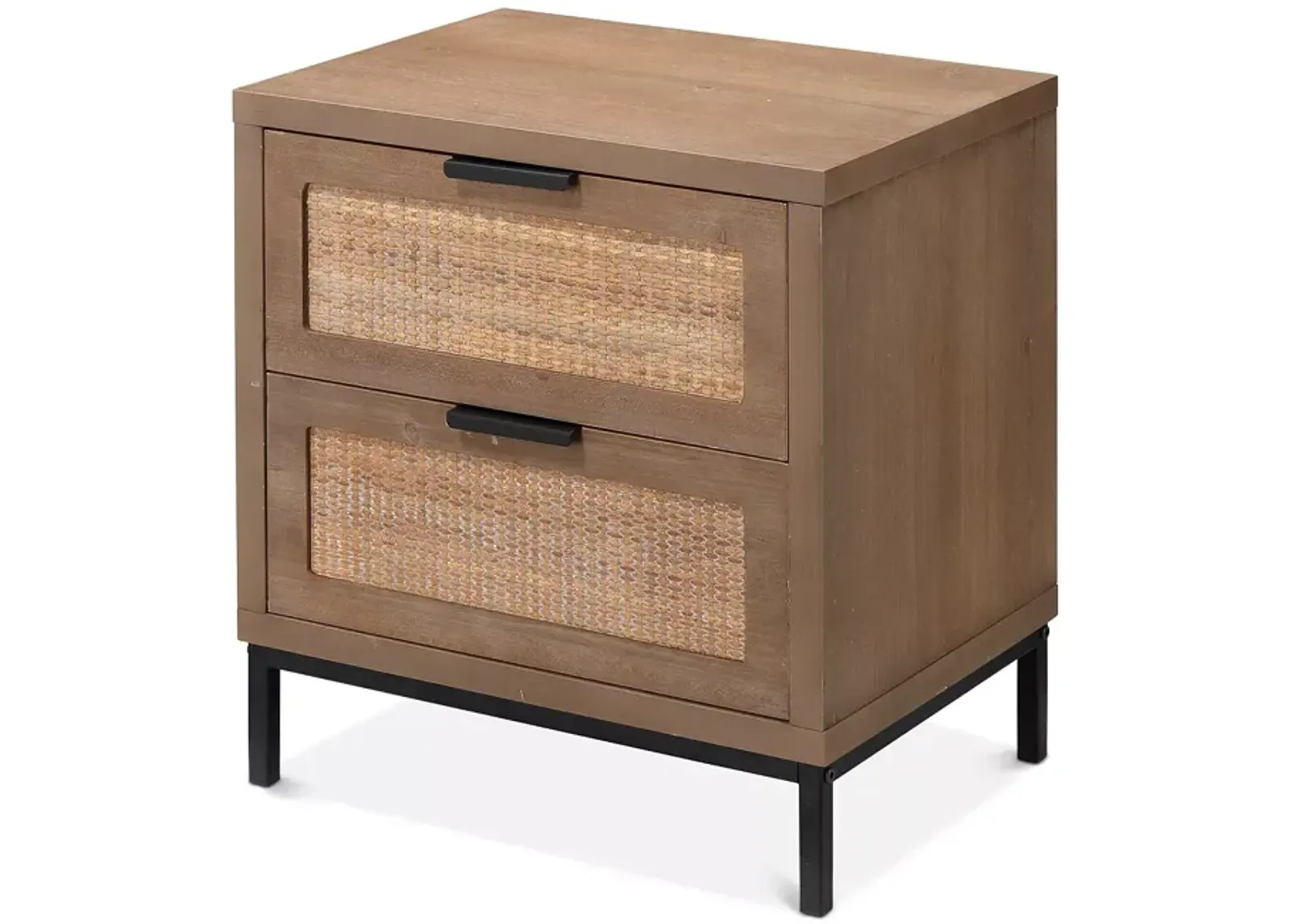 Bloomingdale's Reed Two Drawer Side Table  