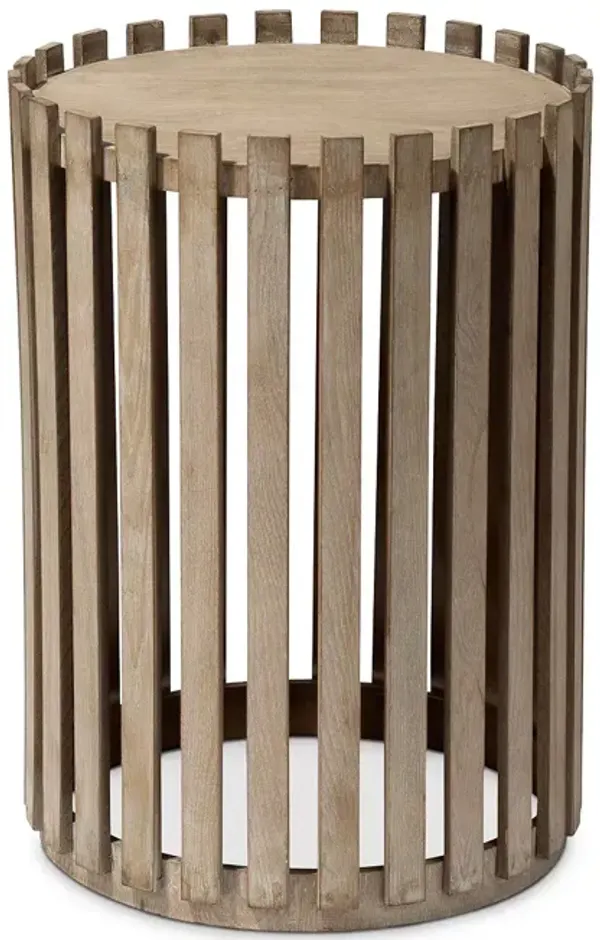 Jamie Young Miles Slatted Round Side Table