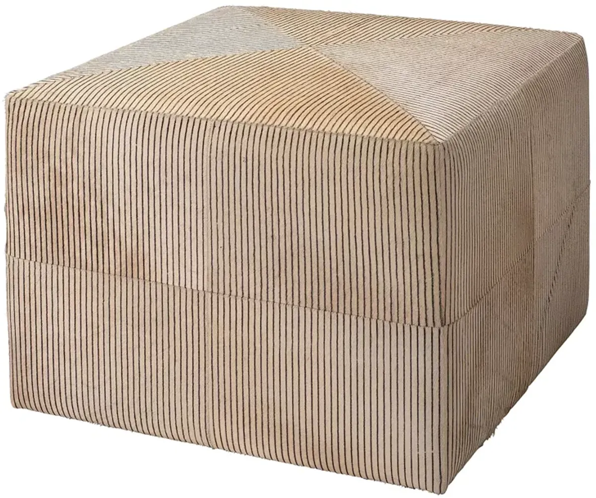 Jamie Young Pinstriped Block Ottoman