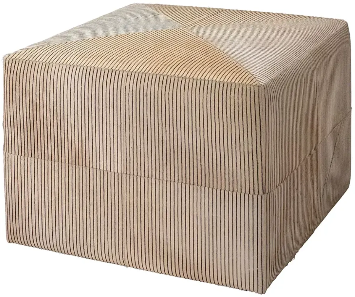 Jamie Young Pinstriped Block Ottoman