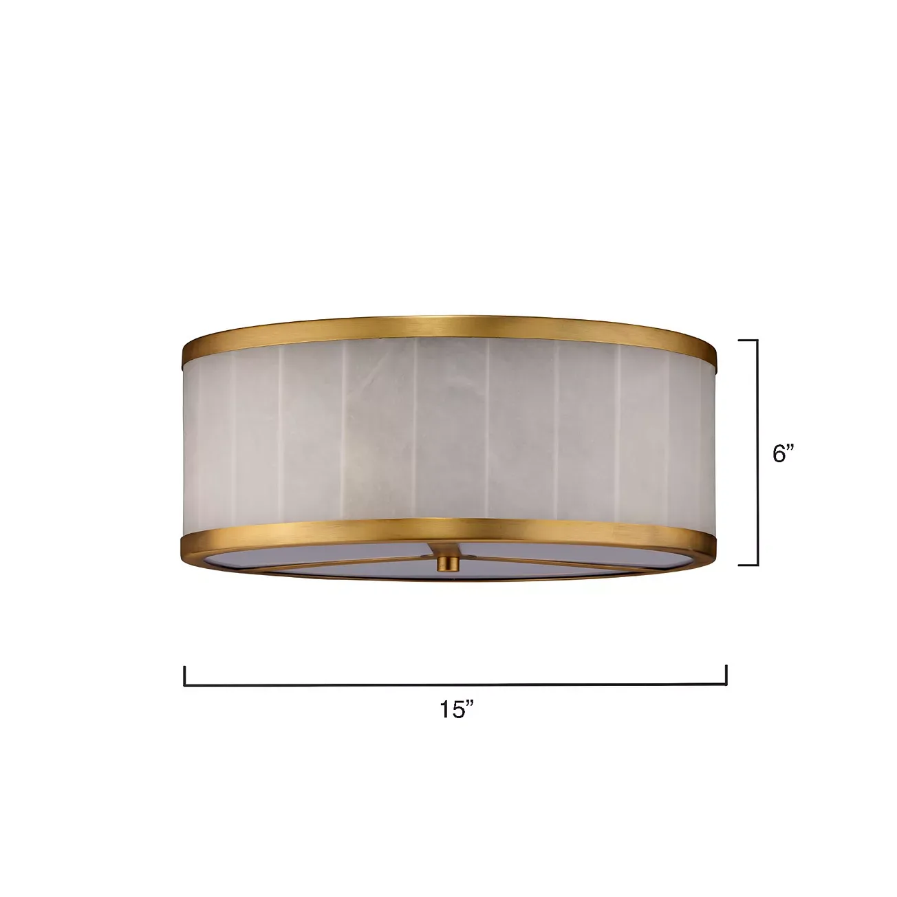 Jamie Young Large Upsala Alabaster Flush Mount Ceiling Light