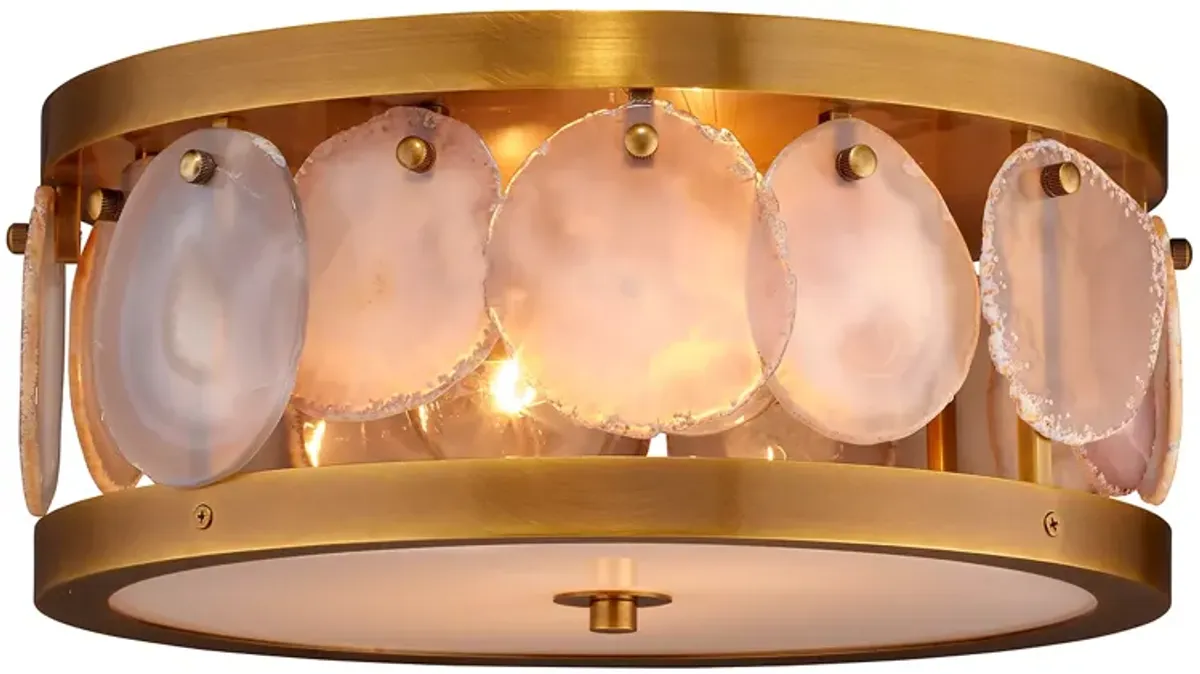 Jamie Young Small Upsala Agate Flush Mount Ceiling Light