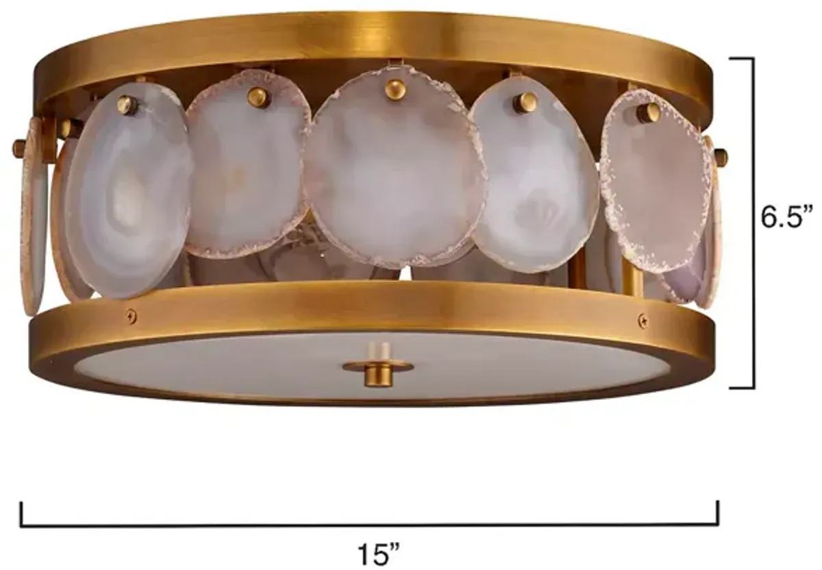 Jamie Young Small Upsala Agate Flush Mount Ceiling Light