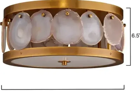 Jamie Young Small Upsala Agate Flush Mount Ceiling Light