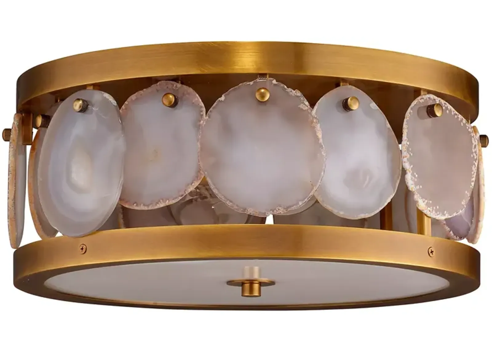 Jamie Young Small Upsala Agate Flush Mount Ceiling Light