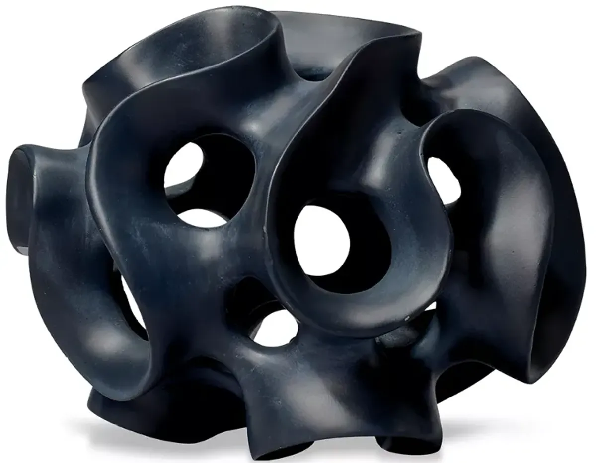 Jamie Young Ribbon Sphere DÃ©cor in Black Resin