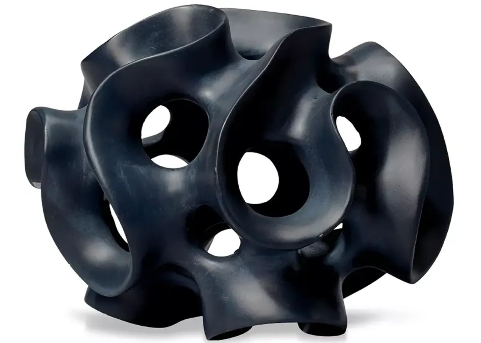 Jamie Young Ribbon Sphere DÃ©cor in Black Resin