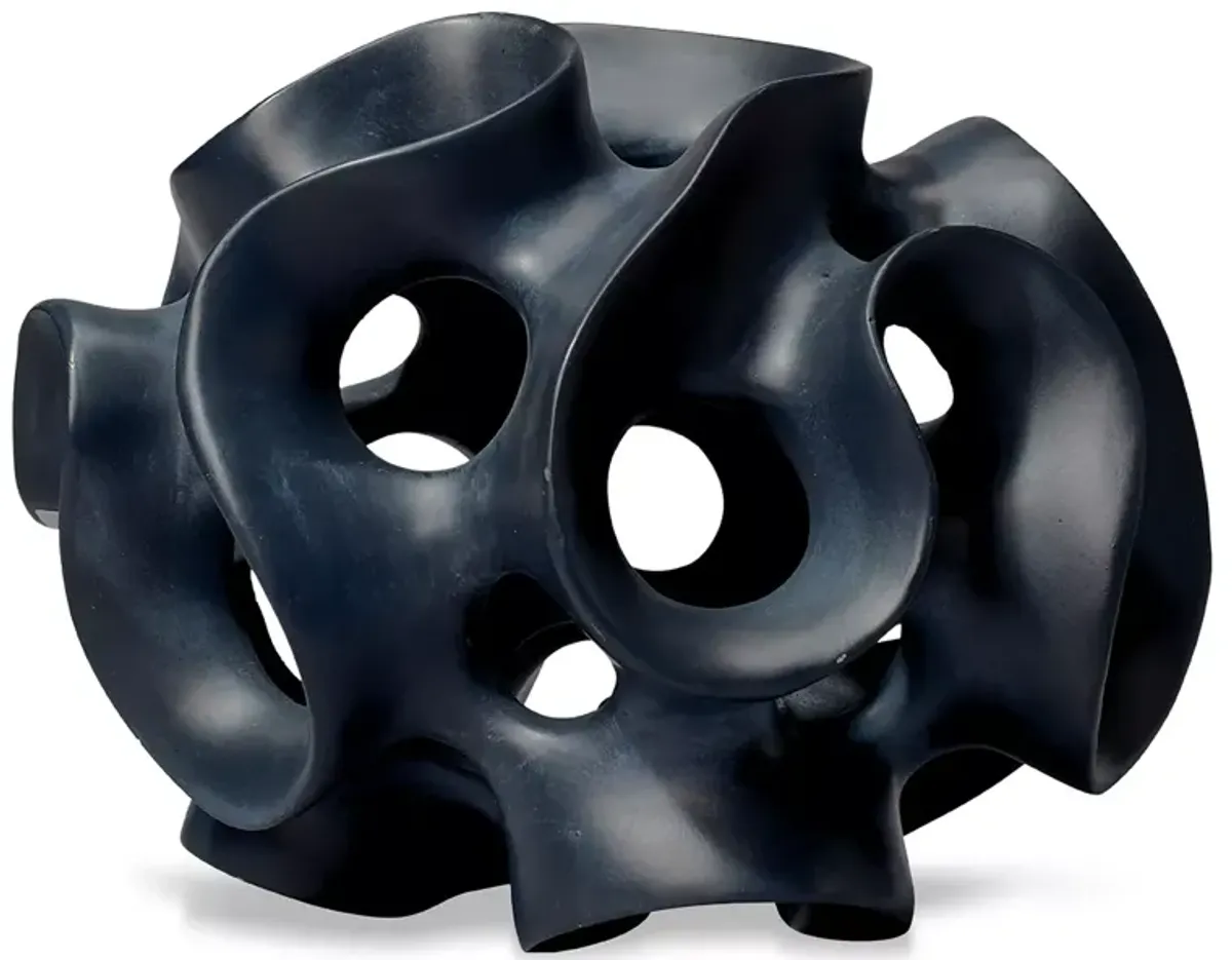 Jamie Young Ribbon Sphere DÃ©cor in Black Resin