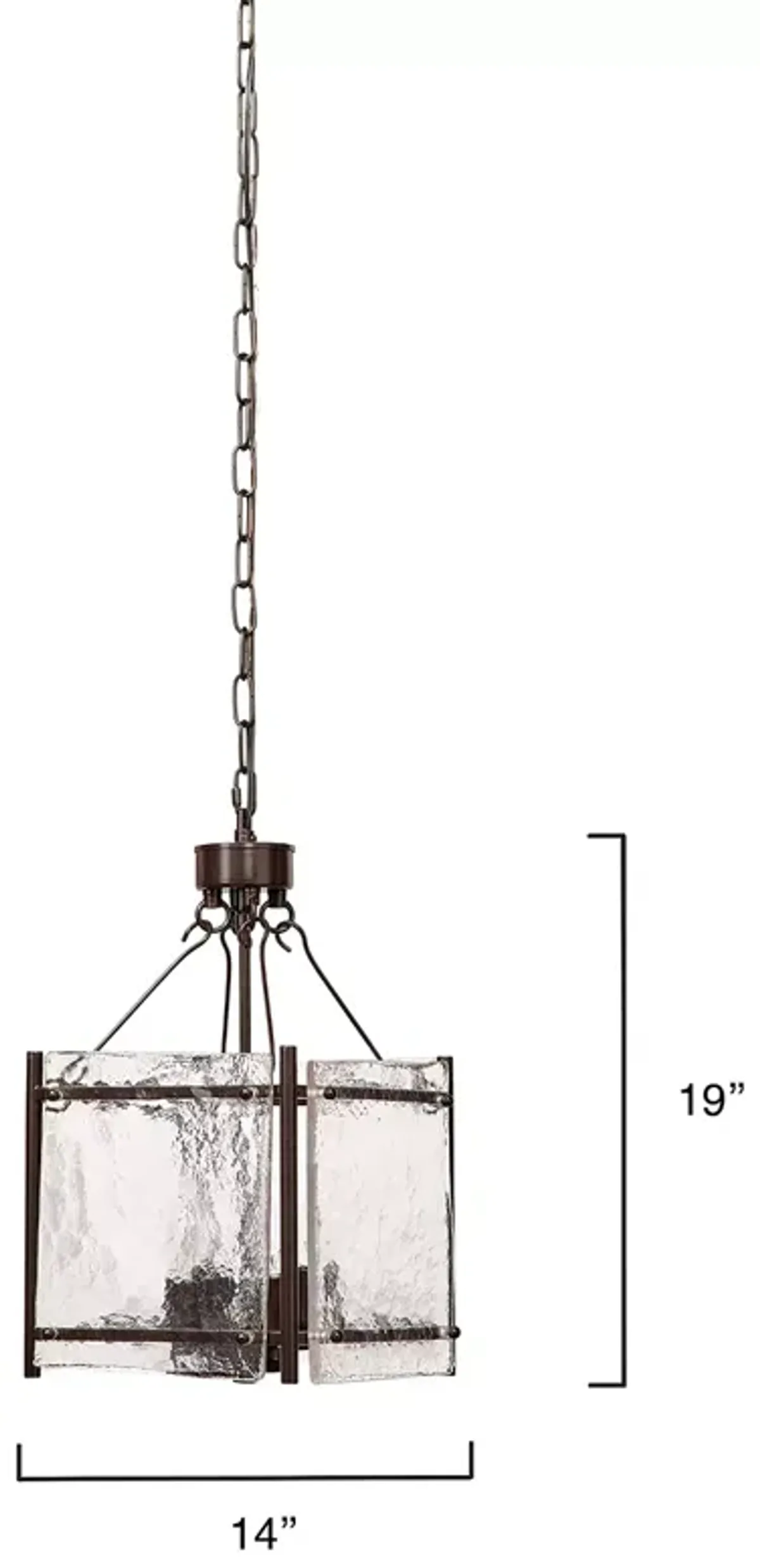 Jamie Young Glenn Small Square Metal Chandelier