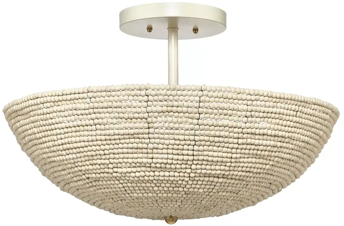 Jamie Young Tsunami Wood Semi Flush Mount Ceiling Light