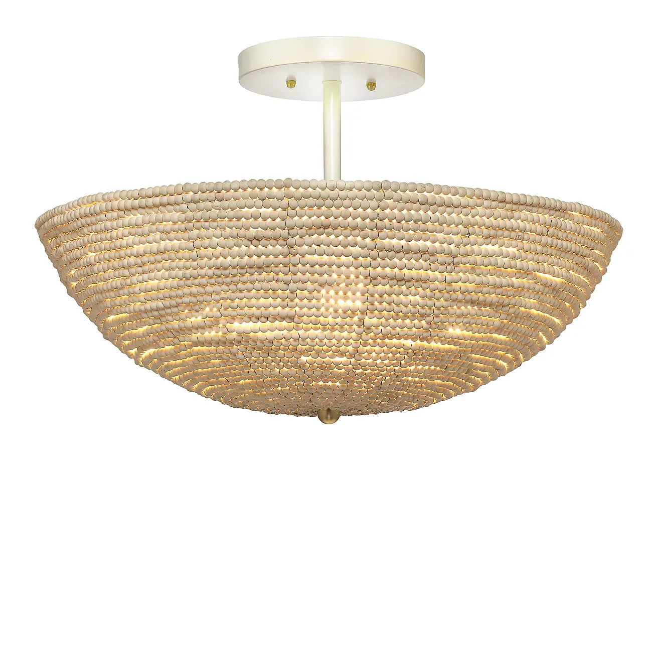 Jamie Young Tsunami Wood Semi Flush Mount Ceiling Light