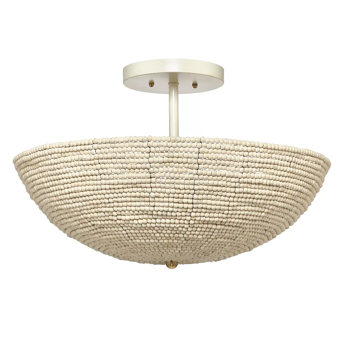 Jamie Young Tsunami Wood Semi Flush Mount Ceiling Light