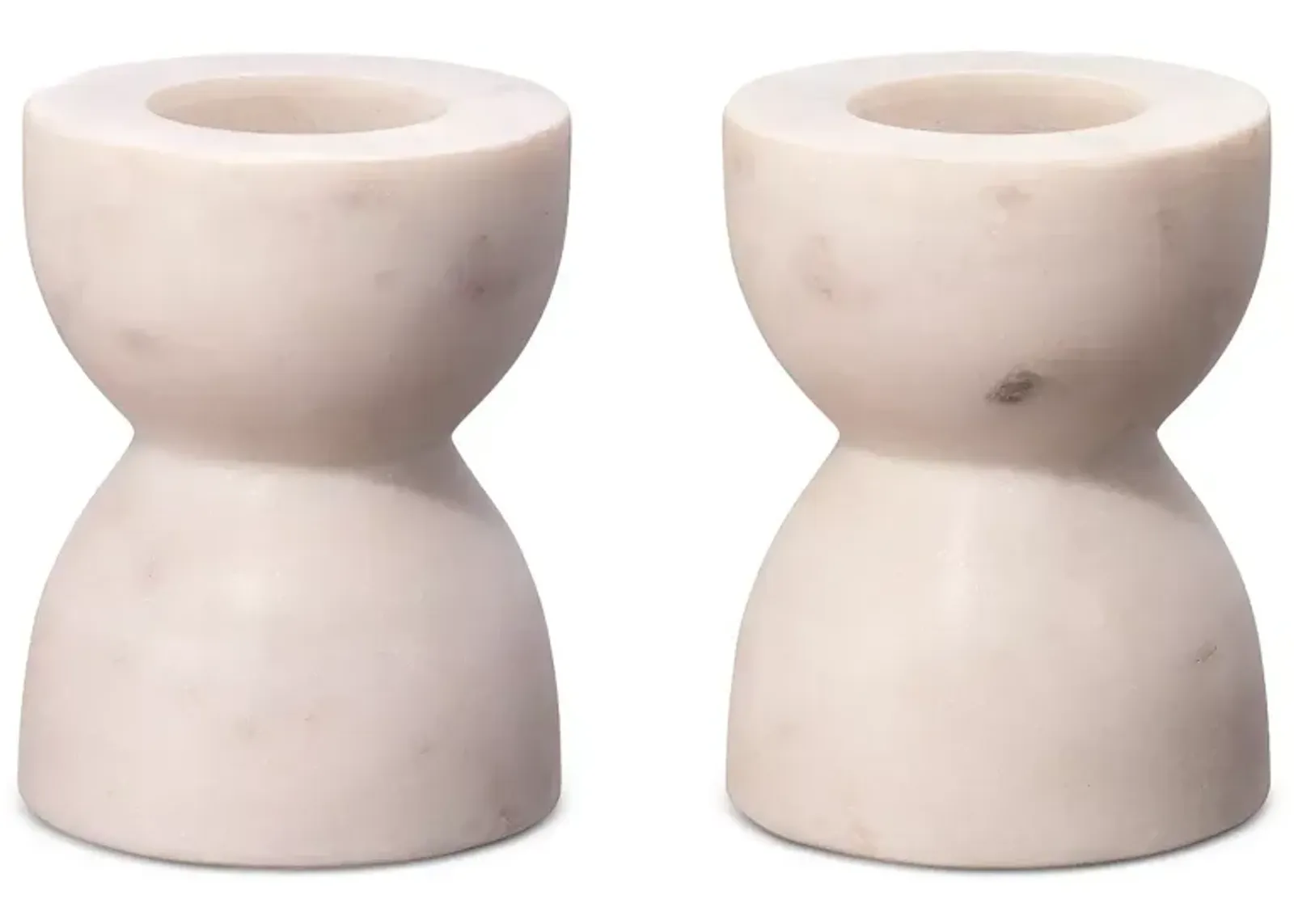 Jamie Young Petit Marble Candlesticks, Set of 2