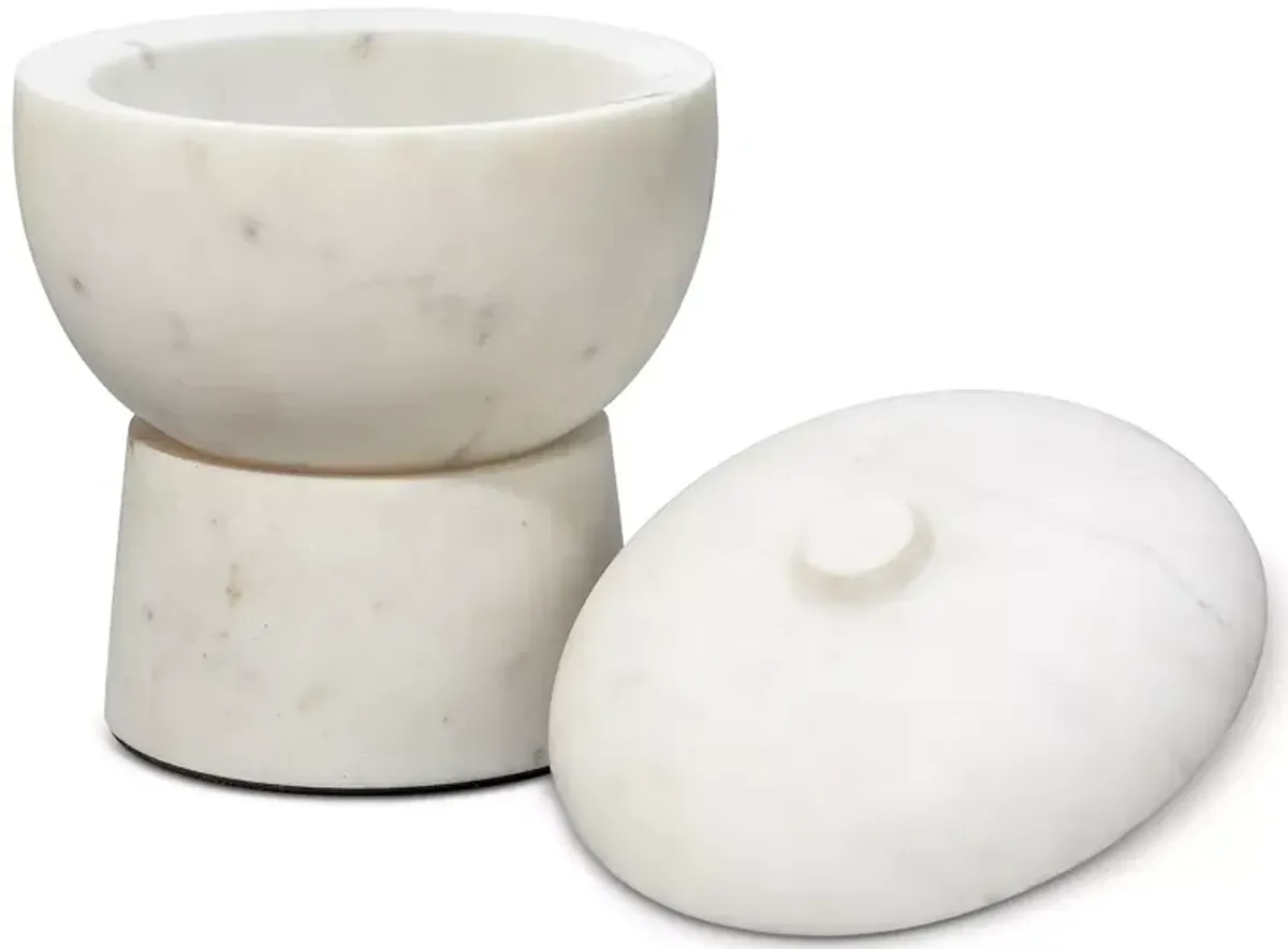 Jamie Young Bennett Marble Medium Storage Bowl with Lid