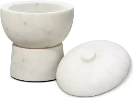Jamie Young Bennett Marble Medium Storage Bowl with Lid