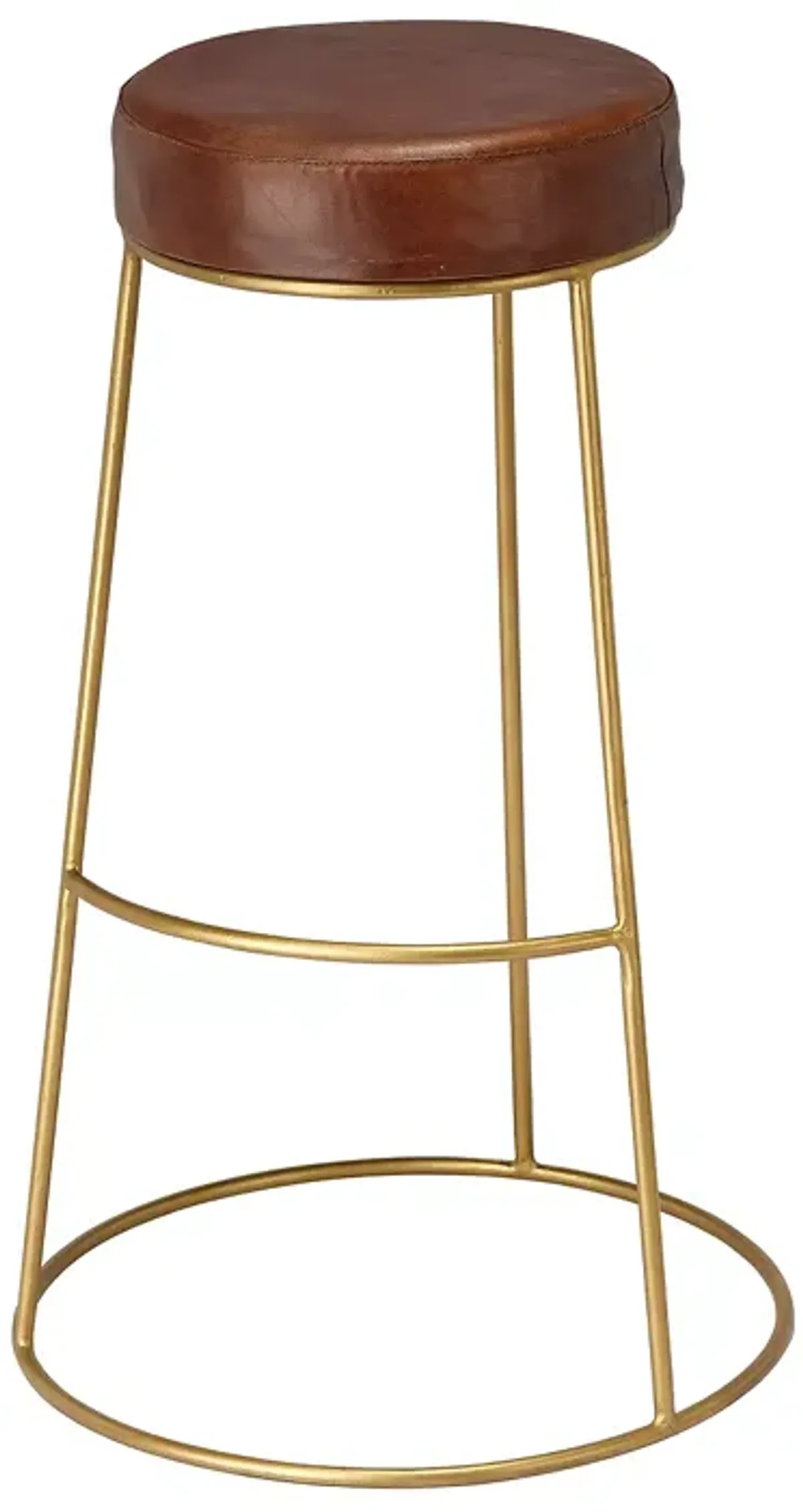 Bloomingdale's Henry Round Leather Bar Stool