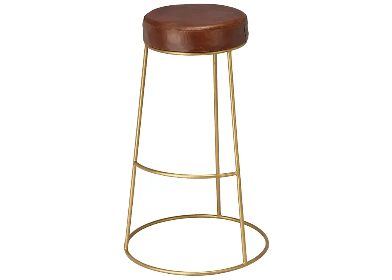 Bloomingdale's Henry Round Leather Bar Stool