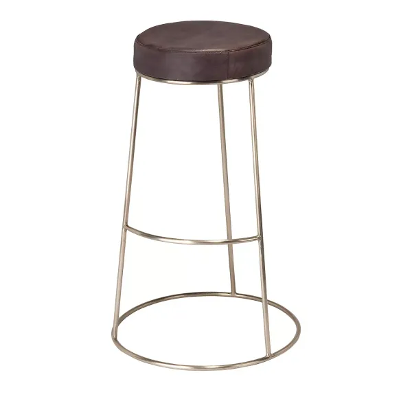 Bloomingdale's Henry Round Leather Bar Stool