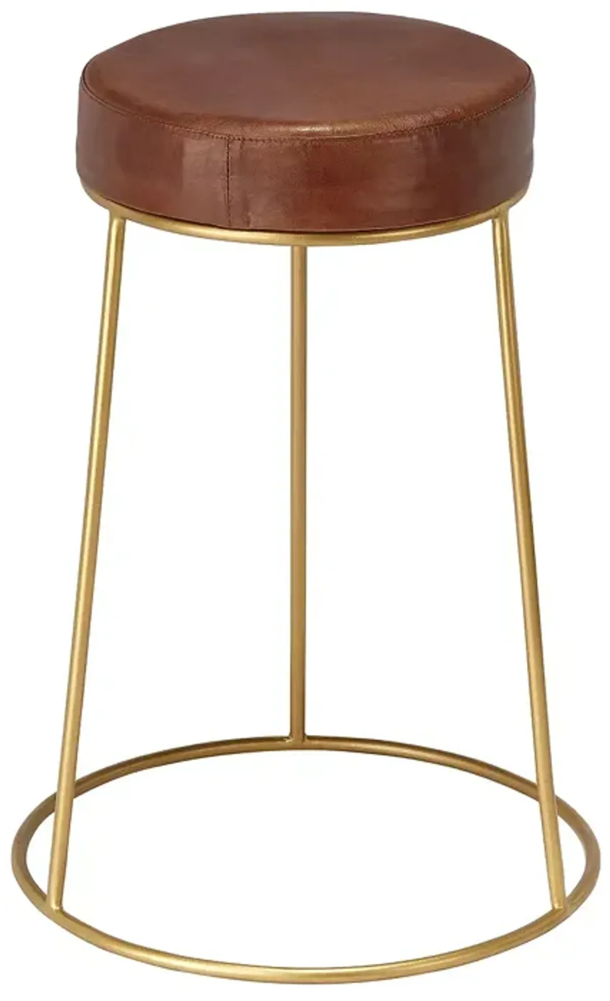 Bloomingdale's Henry Round Leather Counter Stool