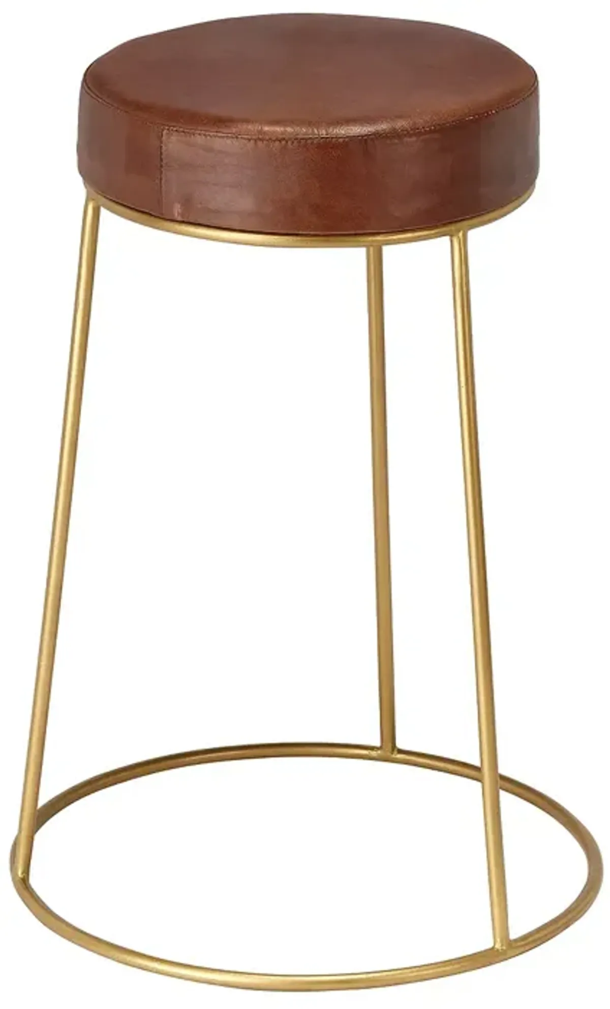 Bloomingdale's Henry Round Leather Counter Stool