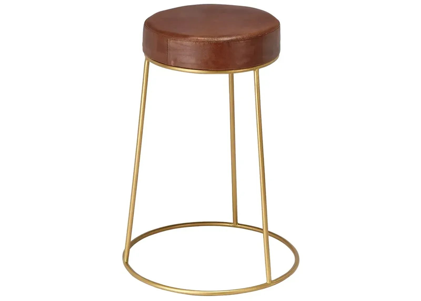 Bloomingdale's Henry Round Leather Counter Stool