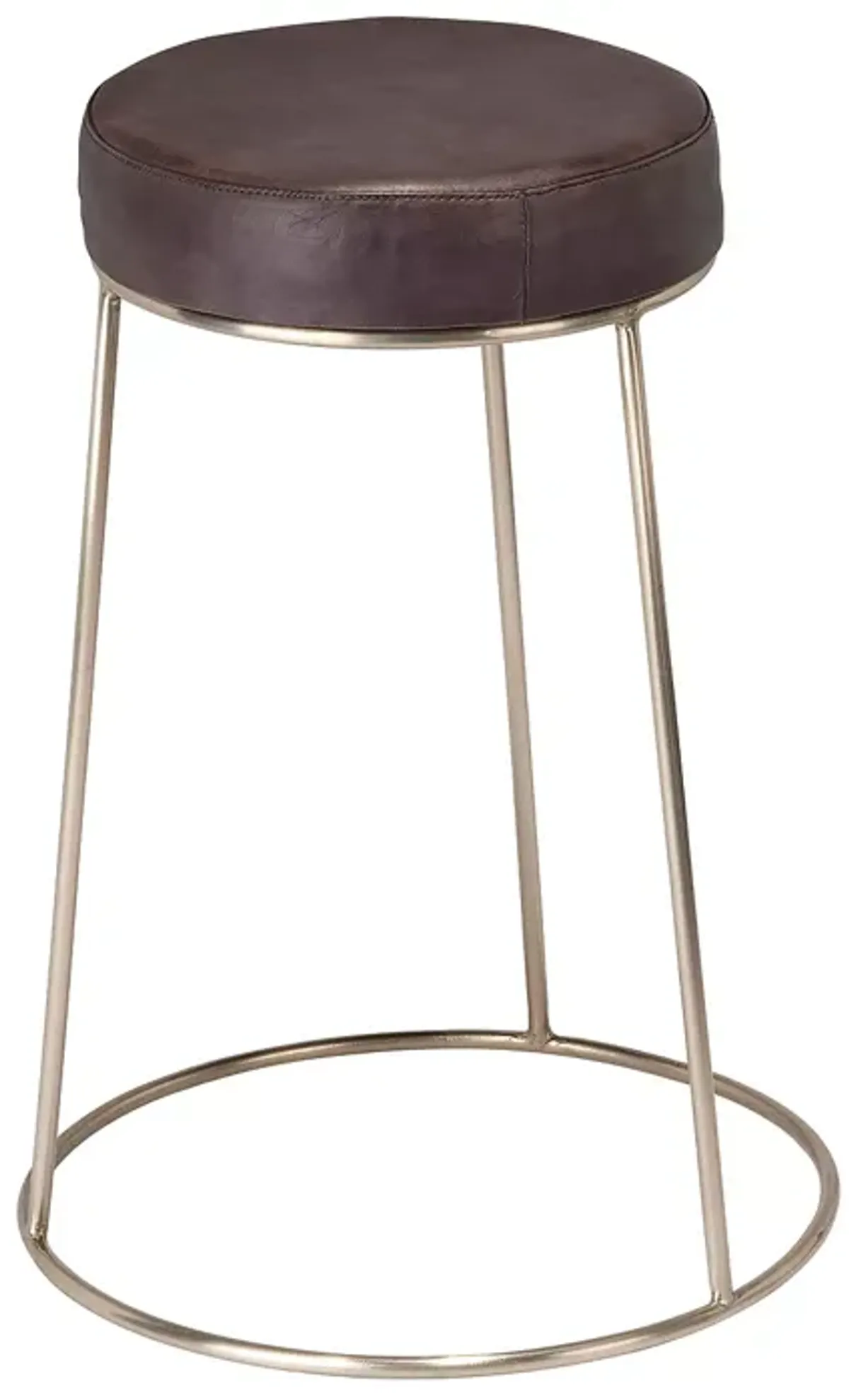 Bloomingdale's Henry Round Leather Counter Stool