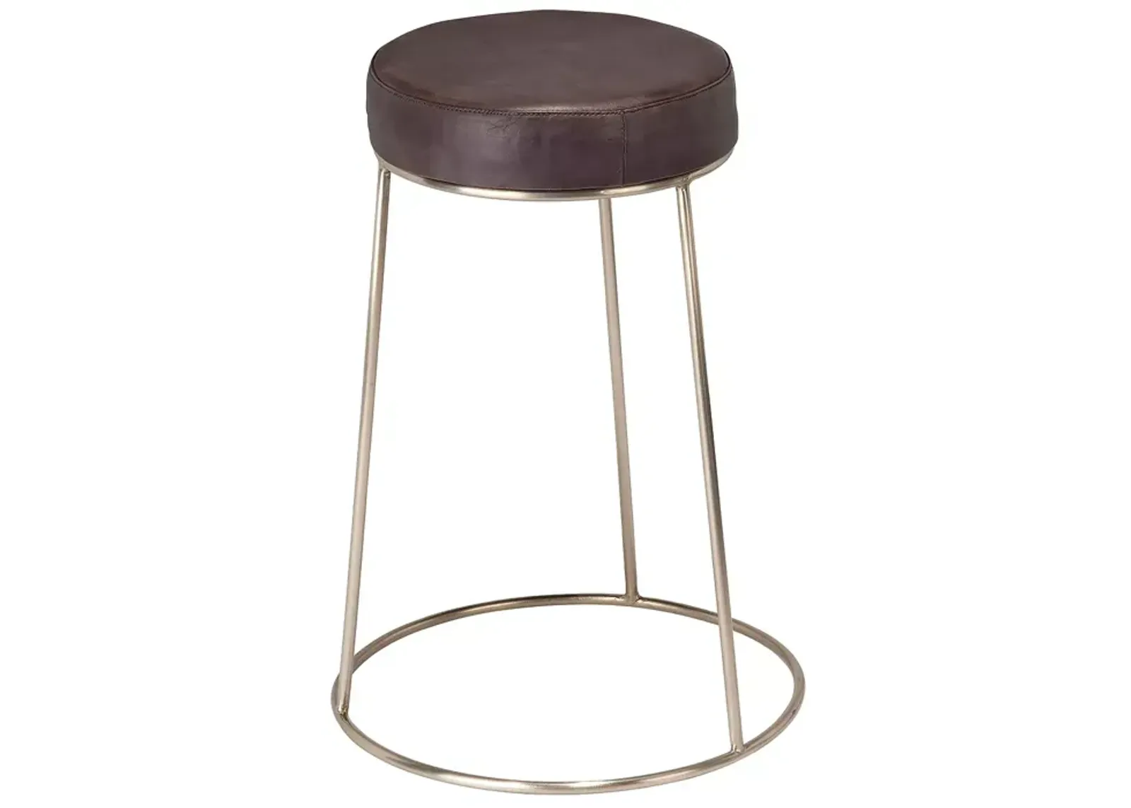 Bloomingdale's Henry Round Leather Counter Stool