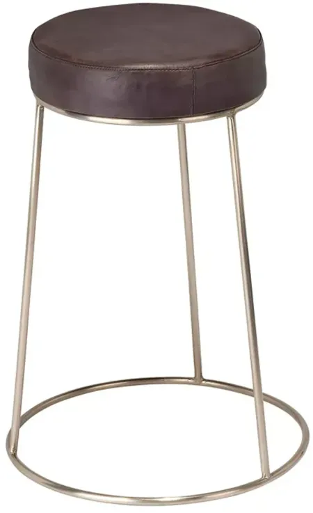 Bloomingdale's Henry Round Leather Counter Stool