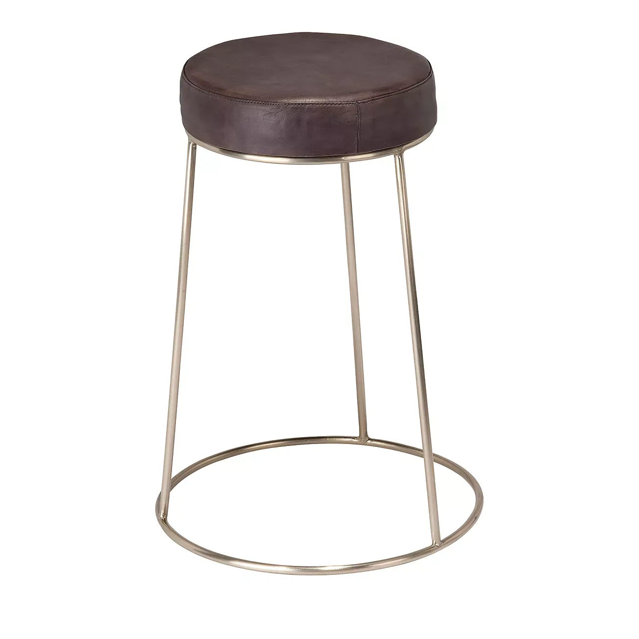 Bloomingdale's Henry Round Leather Counter Stool