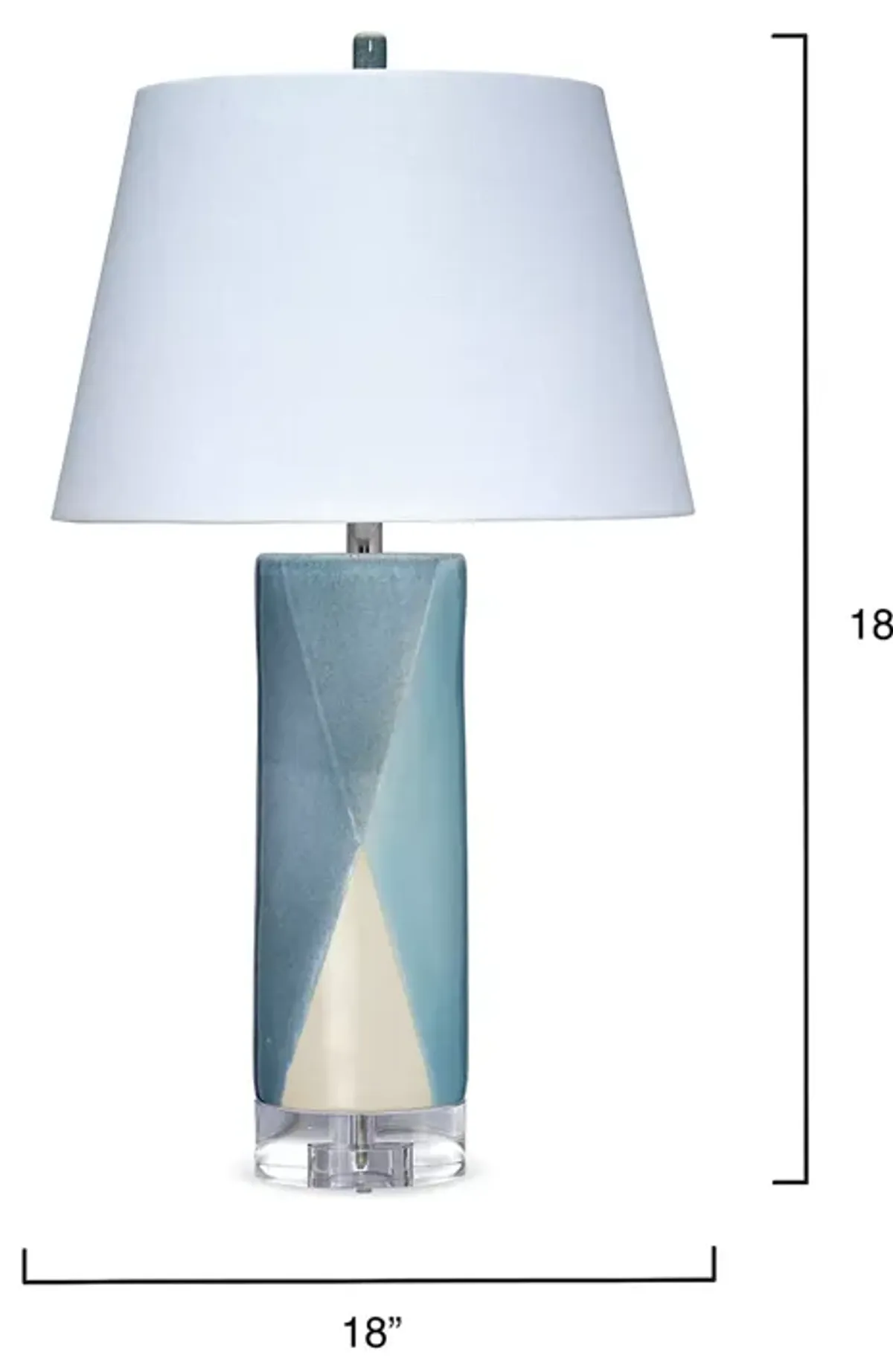 Jamie Young Diamond Ceramic Table Lamp 