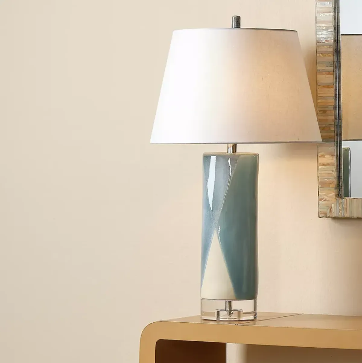 Jamie Young Diamond Ceramic Table Lamp 