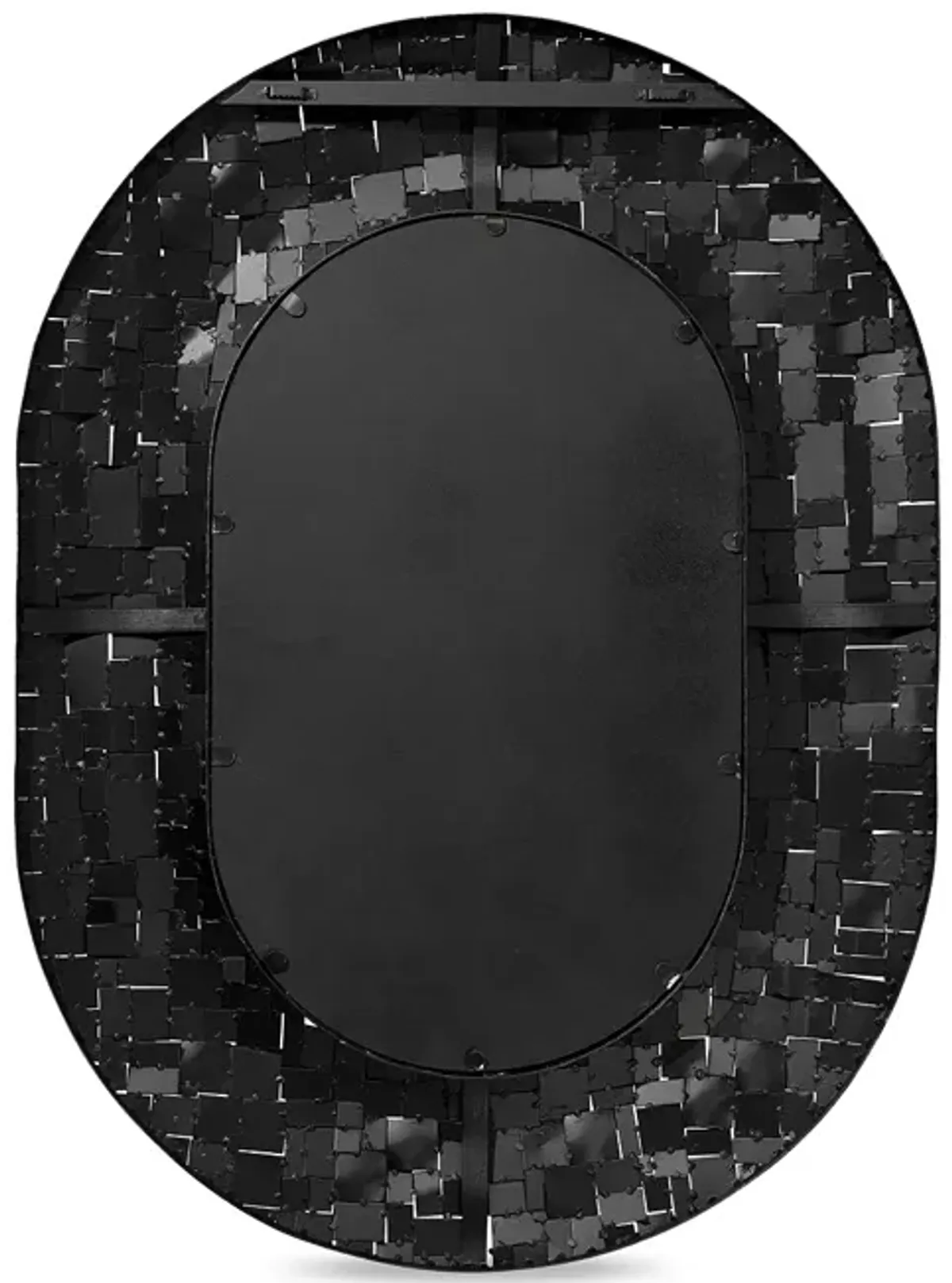 Jamie Young Enigma Iron Oval Mirror 