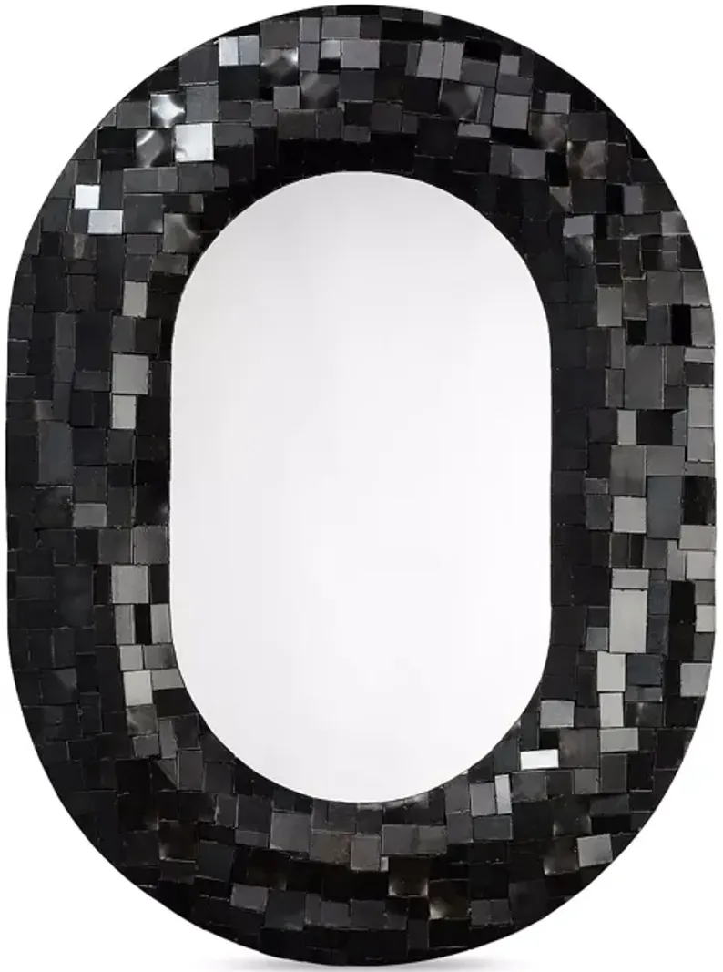 Jamie Young Enigma Iron Oval Mirror 